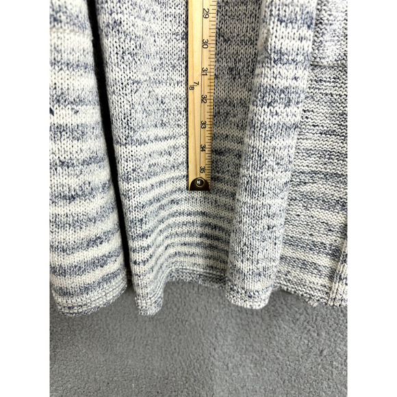 GAP Sweater Vest Womens XS Blue Striped Long Pockets Quiet luxury Minimalist - Picture 6 of 8